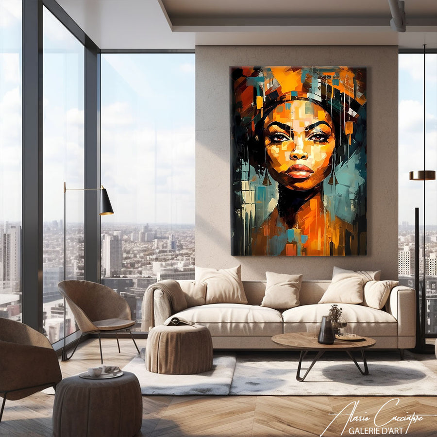 tableau femme africaine – mise en situation