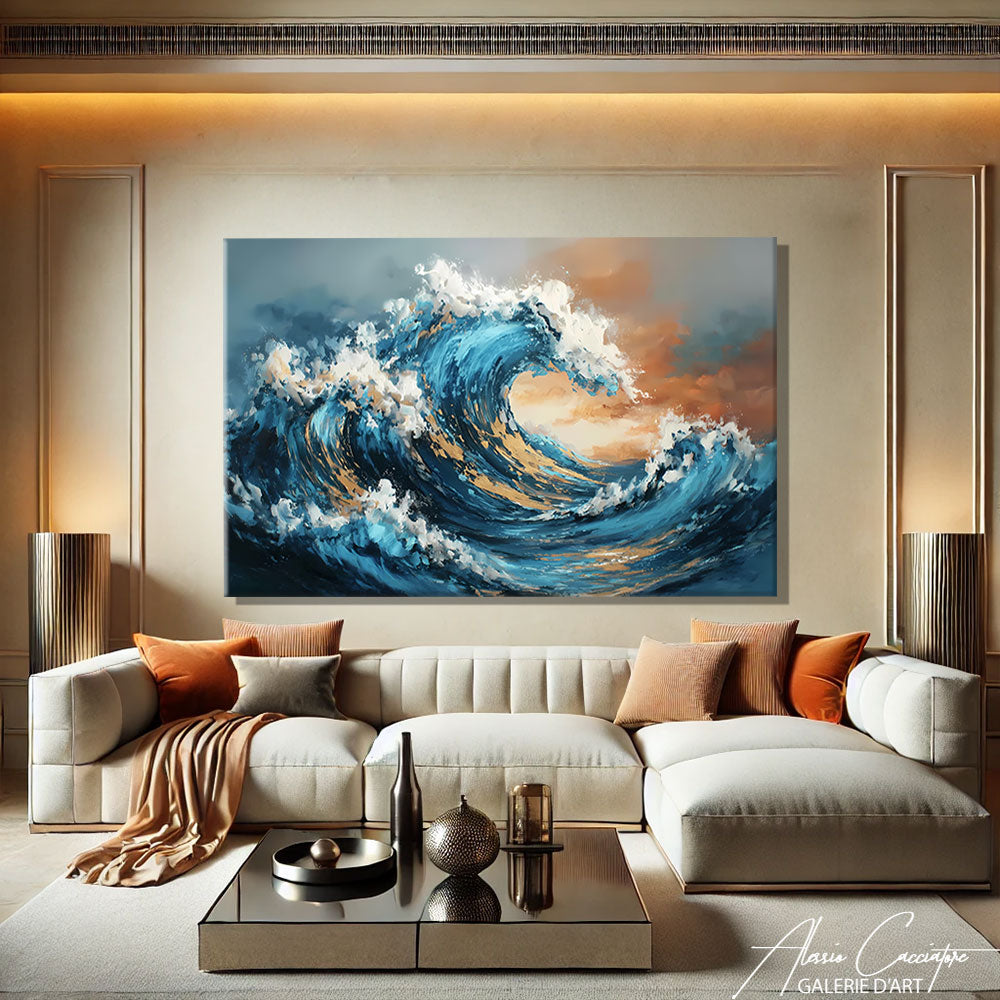 Tableau Mer Abstrait