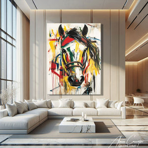 Tableau Cheval Abstrait