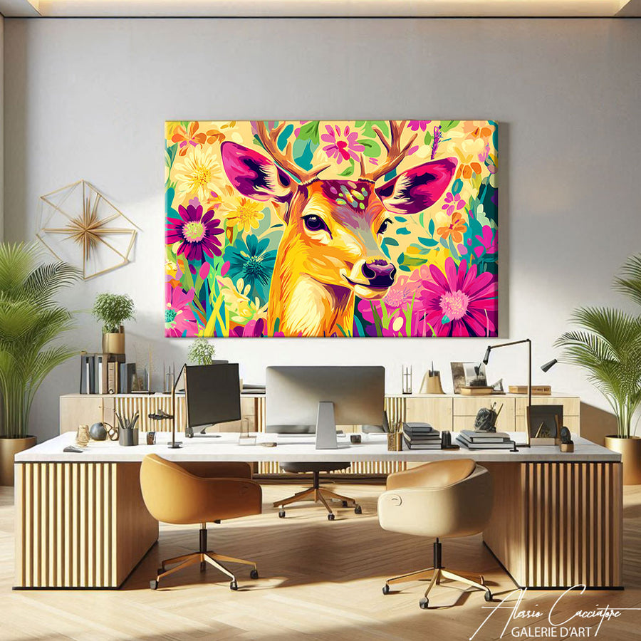 Tableau Moderne Design Pour Salon – mise en situation