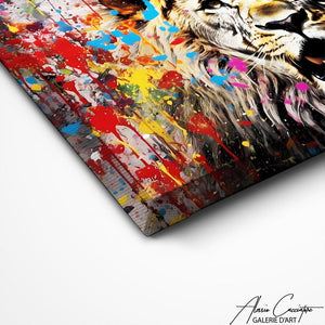 TABLEAU STREET ART LION Alessio Cacciatore