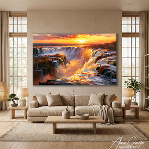 Peinture Peinture Cascade D'eau