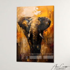 TABLEAU ÉLÉPHANT MARRON Alessio Cacciatore