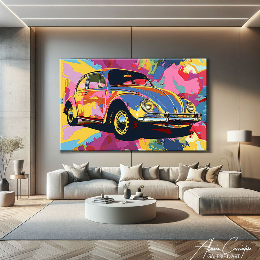 Peinture acrylique pop art – mise en situation