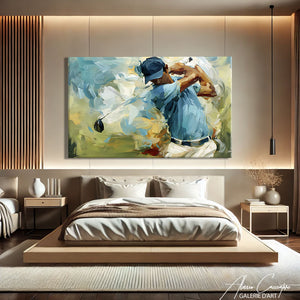 Tableau Golfeur Abstrait