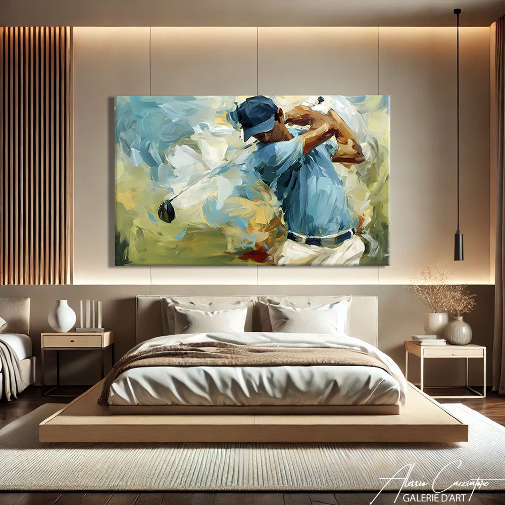 Tableau Golfeur Abstrait