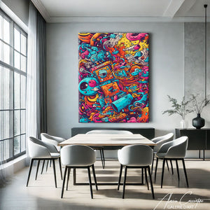 tableau pop art graffiti