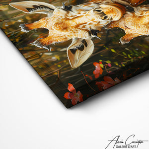 TABLEAU GIRAFES CONTEMPORAIN Alessio Cacciatore