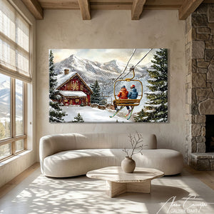 Peinture Neige Ski