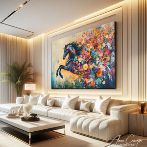 TABLEAU FLORAL COLORÉ