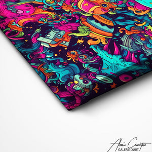 TABLEAU STREET ART MOTIF Alessio Cacciatore