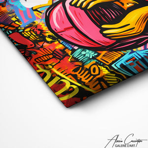 TABLEAU FILLE POP ART Alessio Cacciatore