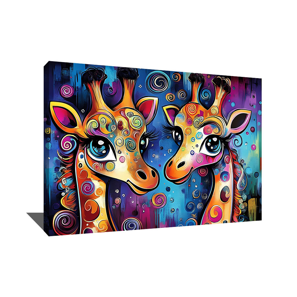 TABLEAU GIRAFES POP ART