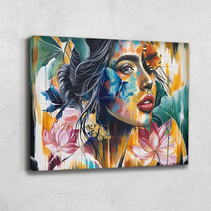 TABLEAU FILLE PAPILLON