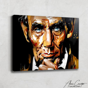 Tableau Abraham Lincoln Abstrait