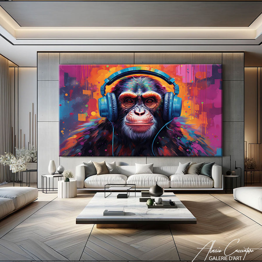 Toile Singe Casque – mise en situation