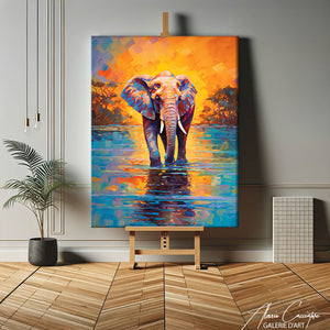 peinture abstraite elephant