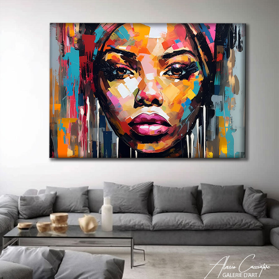 tableau femme africaine – mise en situation