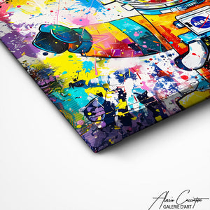 TABLEAU STREET ART ASTRONAUTE AlessioCacciatore