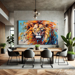 TABLEAU LION ABSTRAIT