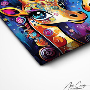 TABLEAU GIRAFES POP ART Alessio Cacciatore