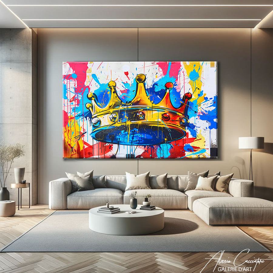 Tableau acrylique pop art – mise en situation