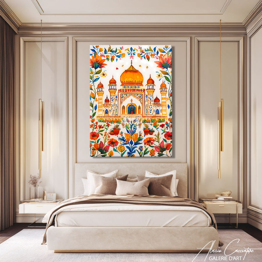 Tableau Oriental Blanc – mise en situation