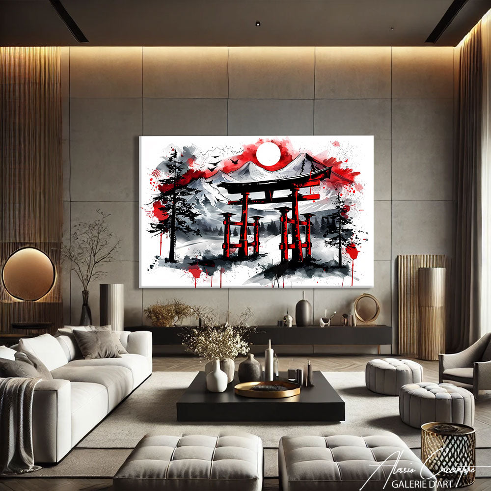 Tableau Japonais Blanc
