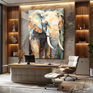 tableau éléphant arcylique