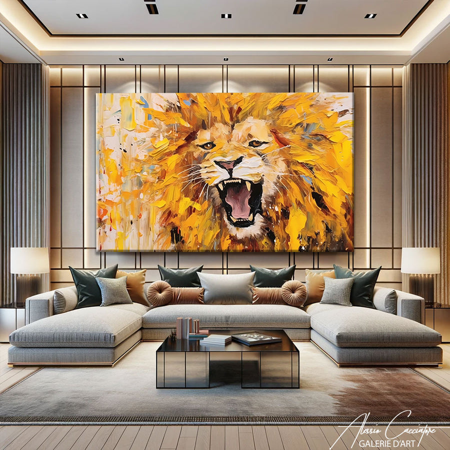 Tableau Lion Doré – mise en situation
