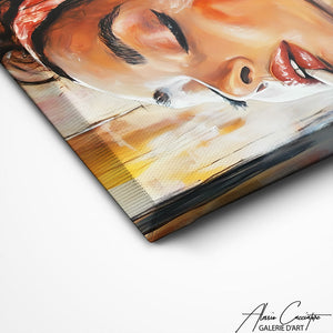TABLEAU PORTRAIT FEMME PEINTURE Alessio Cacciatore