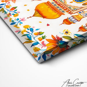 TABLEAU ORIENTAL BLANC Alessio Cacciatore