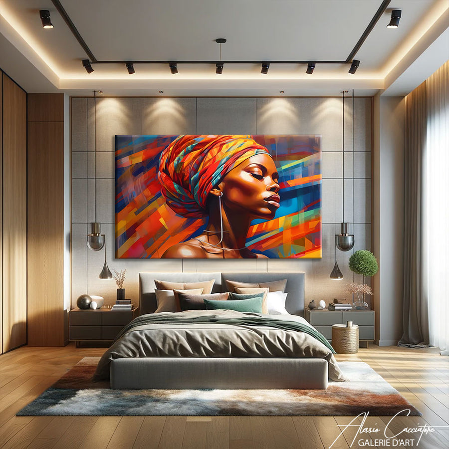 PEINTURE AFRICAINE TRADITIONELLE – mise en situation