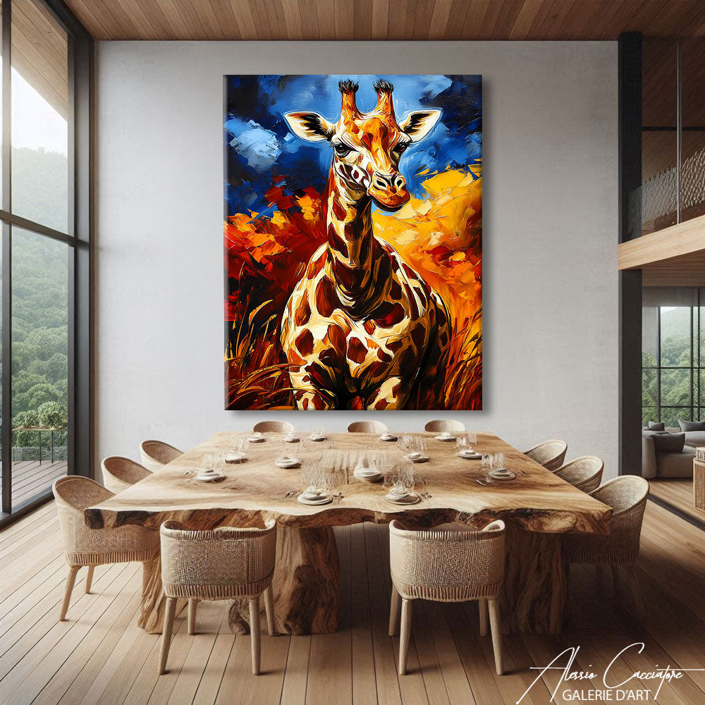 TABLEAU GIRAFE MODERNE