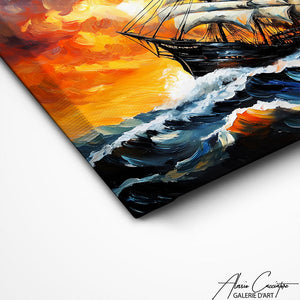 TABLEAU MARINE COUCHER DE SOLEIL Alessio Cacciatore
