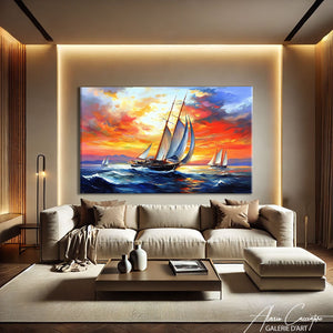 TABLEAU ABSTRAIT MARINE