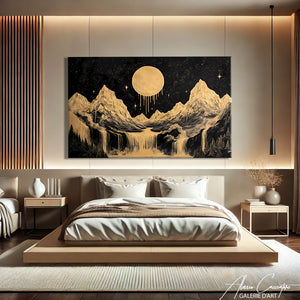 Tableau Montagne Abstraite