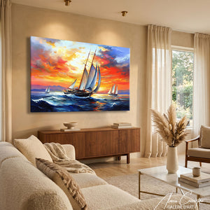 tableau coucher de soleil