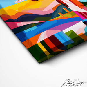 TABLEAU POP ART PAYSAGE CORCOVADO Alessio Cacciatore