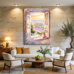 TABLEAU FENÊTRE OUVERTE SUR JARDIN