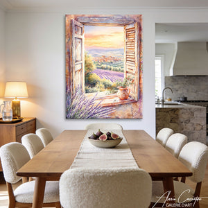 TABLEAU FENÊTRE OUVERTE SUR JARDIN Alessio Cacciatore