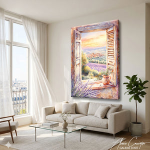 TABLEAU FENÊTRE OUVERTE SUR JARDIN Alessio Cacciatore