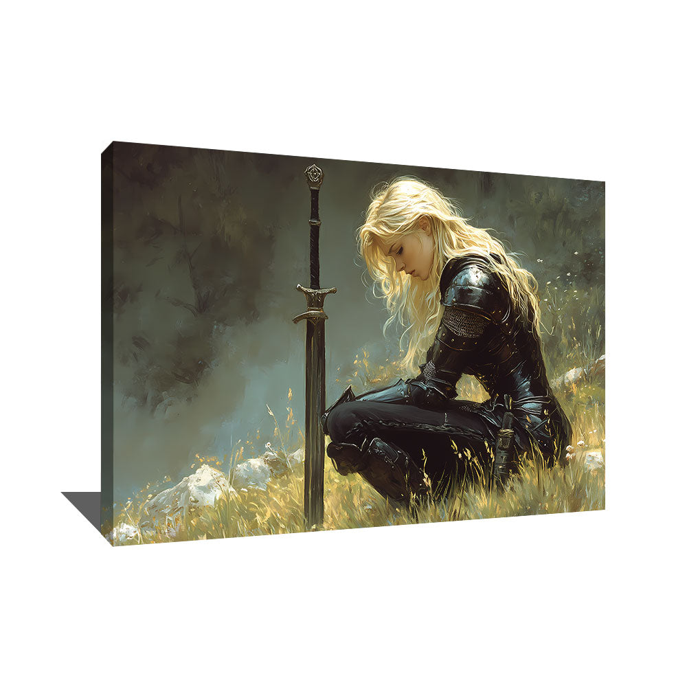 TABLEAU MÉDIÉVAL FEMME