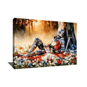 Tableau Chevalier Aux Fleurs