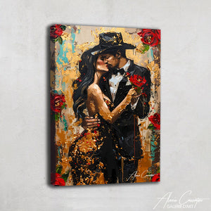 Tableau Couple Enlacé