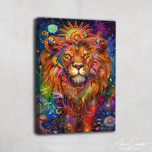 Tableau Abstrait Lion