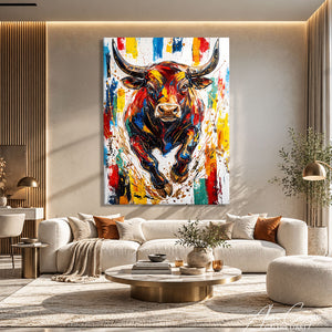 Peinture Pop Art Taureau