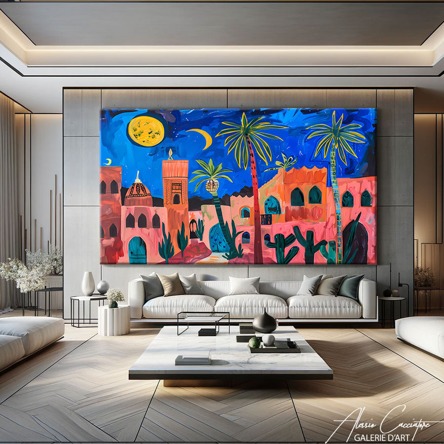 Tableau oriental abstrait – mise en situation
