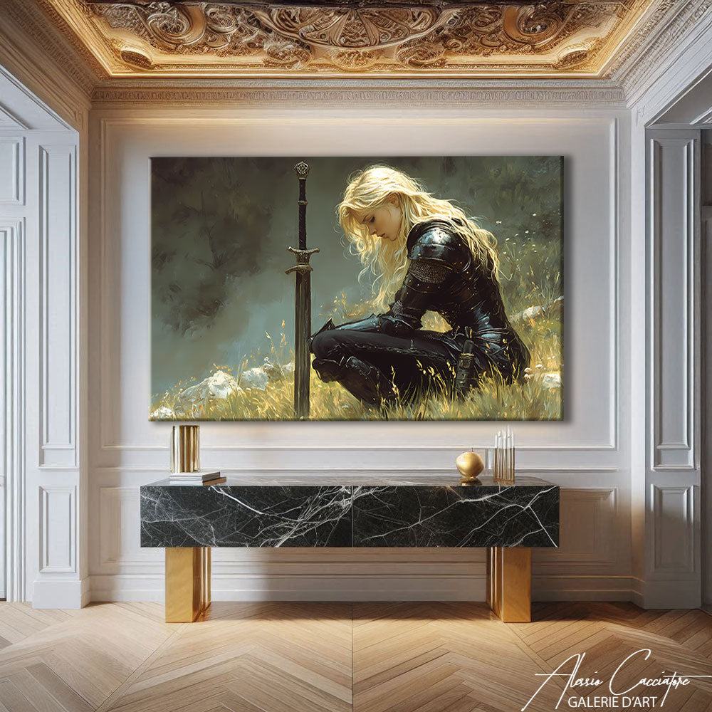 TABLEAU MÉDIÉVAL FEMME