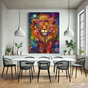 Tableau Abstrait Lion